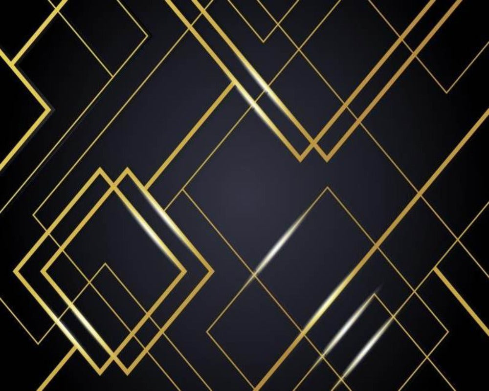 3D Wallpaper Golden Lines Series